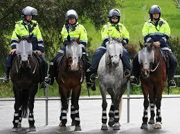LONDON POLICE ON HORSEBACK.