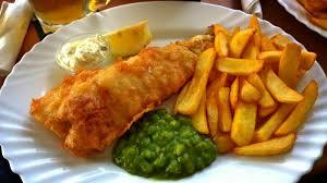 Fish and Chips with Mushy Peas.