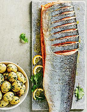 Whole steamed Salmon